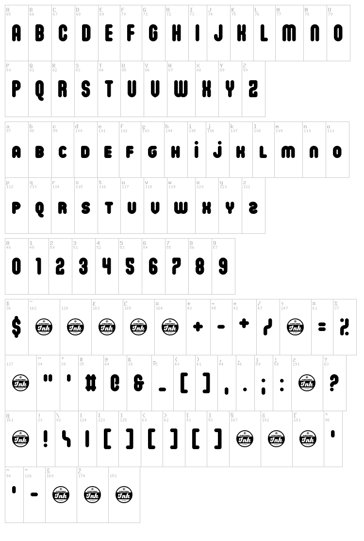 Hors D'?uvres The Garter font map